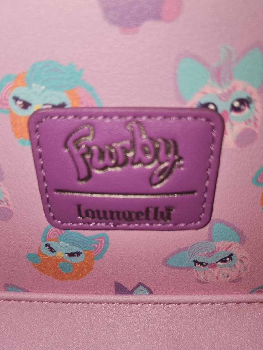 Loungefly  Furby Patterned Pink Mini Backpack. NWT